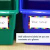 Really Good Stuff Rainbow Name Labels Durable Book and Binder Holders (Set of 12)
