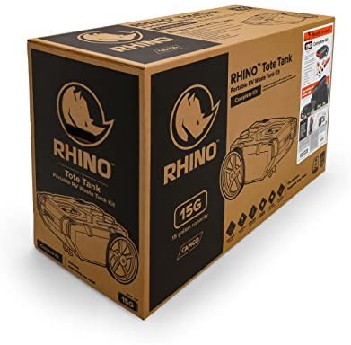 Camco 39000 Rhino Heavy Duty 15 Gallon Portable RV Waste Holding Tank