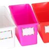 Really Good Stuff Rainbow Name Labels Durable Book and Binder Holders (Set of 12)