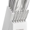 Cuisinart C77SS-15PK 15-Piece Stainless Steel Hollow Handle Block Set, Glossy White