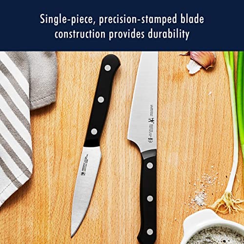 HENCKELS Solution 12-pc Knife Set with Block, Chef Knife, Paring Knife, Steak Knife Set, Grey, Stainless Steel
