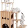 Made4Pets Cat Tree Modern Cat Tower Featuring with Fully Sisal Covering Scratching Posts