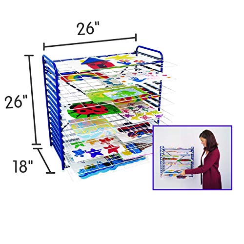 Colorations MDR Art Drying Rack – Sturdy Metal Art Rack, Use as a Wall Mount or Tabletop Stand, Ideal for Classrooms, Art Studios and Home Use