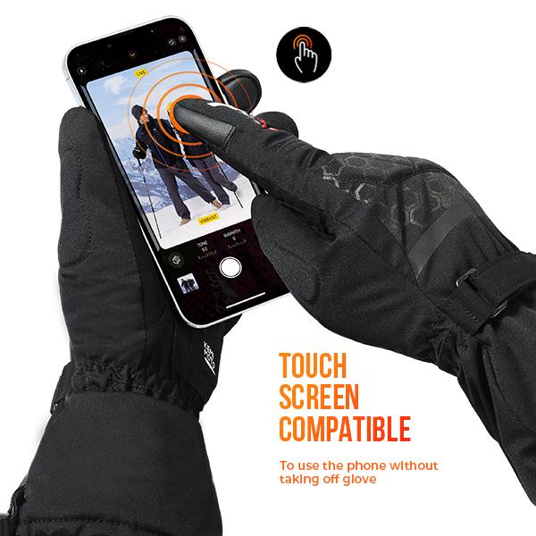 (Free Gift)Kemimoto UTV Motorcycle Snowmobile Heated Gloves