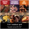 Ninja 7-in-1 Woodfire Electric Outdoor Grill &Air Fryer Grill ,Grey - MadeInUSA