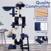 rabbitgoo Cat Tree Cat Tower 61" for Indoor Cats, Multi-Level Cat Condo with Hammock & Scratching Posts for Kittens