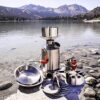 Kelly Kettle Ultimate Scout Kit 41 oz. Stainless Steel Camp Kettle, Lightweight Camping Kettle with Whistle, Camp Stove for Fishing, Hunting, Hiking, Survival Gear