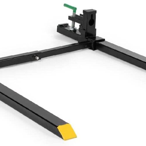 Titan Attachments Light-Duty 46" Clamp-on Pallet Forks Stabilizer Bar Rated 1,500 LB Loader or Skid Steer