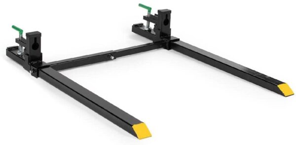 Titan Attachments Light-Duty 46" Clamp-on Pallet Forks Stabilizer Bar Rated 1,500 LB Loader or Skid Steer