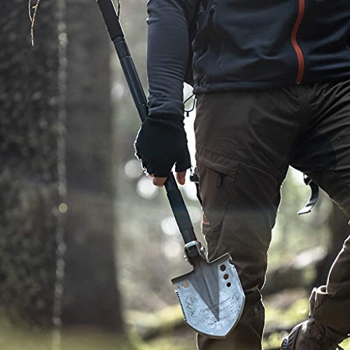 EST Gear Survival Shovel 18-in-1 Military Gear Folding Compact Tactical Entrenching Tool for Camping, Backpacking and Emergencies, Lifetime Replacement