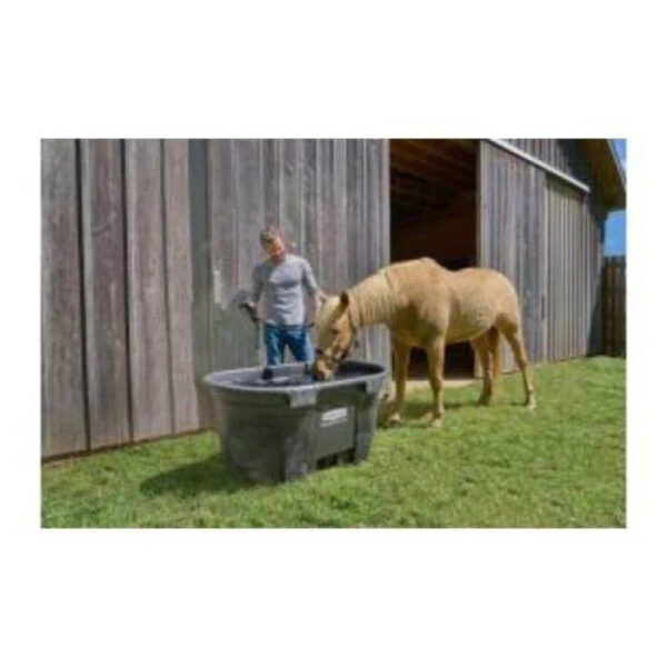 Rubbermaid FG424500BLA Stock Tank, 150 Gal Capacity, Plastic, Black - MadeInUSA
