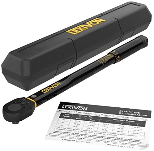 LEXIVON 3/4-Inch Drive Click Torque Wrench 30~300 Ft-Lb / 40.7~406.8 Nm (LX-185)