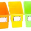 Really Good Stuff Rainbow Name Labels Durable Book and Binder Holders (Set of 12)