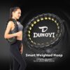 Dumoyi Smart Weighted Fit Hoop for Adults Weight Loss, 24 Detachable Knots, 2 in 1 Adomen Fitness Massage