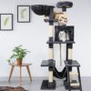 rabbitgoo Cat Tree Cat Tower 61" for Indoor Cats, Multi-Level Cat Condo with Hammock & Scratching Posts for Kittens