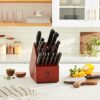 HENCKELS Dynamic Knife Block Set, 15-pc, Dark Brown