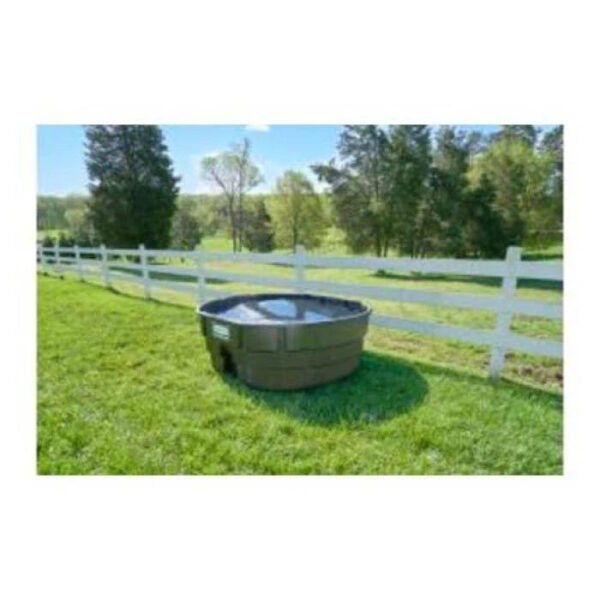 Rubbermaid FG424500BLA Stock Tank, 150 Gal Capacity, Plastic, Black - MadeInUSA