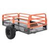 VEVOR Heavy Duty Steel ATV Dump Trailer, 1500-Pound Load Capacity 15 Cubic Feet, Tow Behind Dump Cart Garden Trailer, with Removable Sides and 2 - MadeInUSA