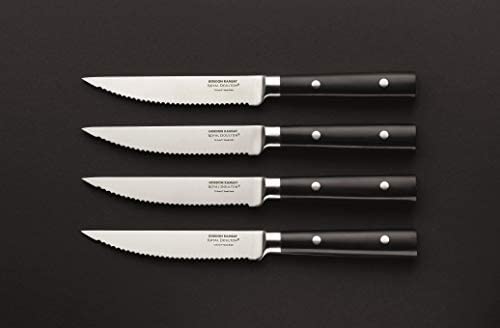 Royal Doulton Gordon Ramsay Block Knife Set, 6 Piece, Grey