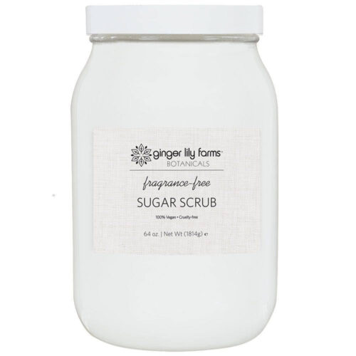 Botanicals Fragrance-Free Sugar Scrub, All-Natural Skin Exfoliating Sugar Crystals, Vegan & Cruelty-Free, 64 oz (520400)