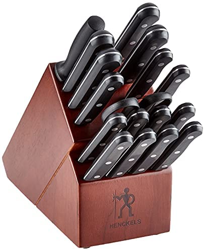 HENCKELS Solution 12-pc Knife Set with Block, Chef Knife, Paring Knife, Steak Knife Set, Grey, Stainless Steel