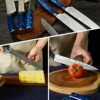 XYJ Stainless Steel Kitchen Knives Set 8 Piece Chef Knife Set with Carry Case Bag & Sheath Well Balance Ergonomic Handle