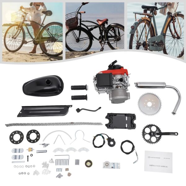 25DF30B7-5D3E-1E71-CE7C-DC7B92C3FB47 Anqidi Full Set 4-Stroke 53CC Bicycle Engine Kit Gas Motorized Bike Electric Bicycle Engine Motor Complete Kit Gasoline Powered Engine TCI Ignition 1.5KW 6800Rpm - MadeInUSA