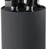 Royal Doulton Gordon Ramsay Block Knife Set, 6 Piece, Grey