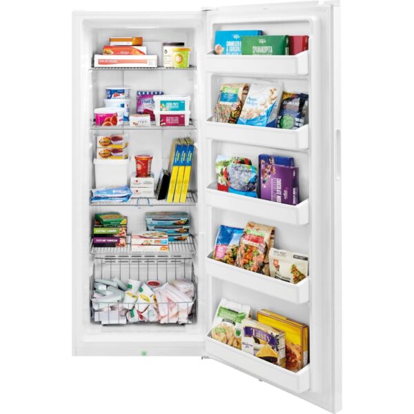 2F9DD7DA-997B-DB66-E0B8-7FAE50CE66E1 Frigidaire FFFU16F2VW 15.5 Cu. ft. Upright Freezer White - MadeInUSA