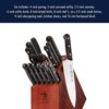HENCKELS Dynamic Knife Block Set, 15-pc, Dark Brown