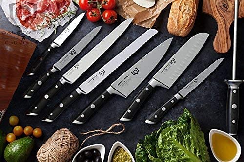 DALSTRONG Knife Block Set - 5 Piece - Gladiator Series - with Modular, Multi-Level Block - German HC Stainless Steel - Premium ABS Polymer Handles - NSF Certified