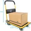 Push Cart Dolly by Wellmax, Moving Platform Hand Truck