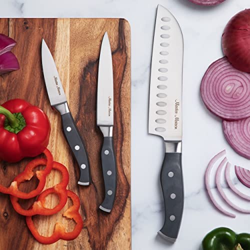 19-Piece Premium Kitchen Knife Set With Wooden Block | Master Maison German Stainless Steel Cutlery With Knife Sharpener & 8 Steak Knives