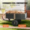 VEVOR ATV Trailer Heavy Duty Steel Dump Cart Tow Behind, 750 lbs 15 Cubic Feet, Garden Utility Trailer Yard Trailers with Removable Sides for Riding - MadeInUSA