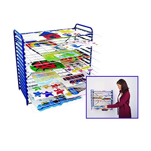 Colorations MDR Art Drying Rack – Sturdy Metal Art Rack, Use as a Wall Mount or Tabletop Stand, Ideal for Classrooms, Art Studios and Home Use
