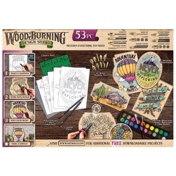 ArtSkills Wood Burning Kit, 53-Piece Set