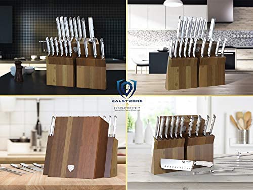 DALSTRONG Knife Block Set - 5 Piece - Gladiator Series - with Modular, Multi-Level Block - German HC Stainless Steel - Premium ABS Polymer Handles - NSF Certified