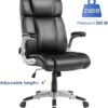 Executive Office Desk Chair with Flip-up Armrests, Executive Chair PU Leather Swivel Task Chair with Lumbar Support
