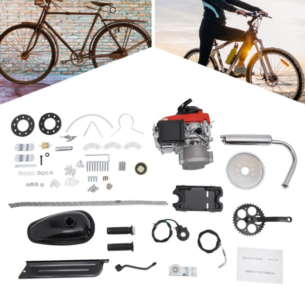 3B1BC2DE-5969-DFEE-FC4A-0683C312B37C Anqidi Full Set 4-Stroke 53CC Bicycle Engine Kit Gas Motorized Bike Electric Bicycle Engine Motor Complete Kit Gasoline Powered Engine TCI Ignition 1.5KW 6800Rpm - MadeInUSA