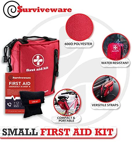 Surviveware Comprehensive Premium First Aid Kit Emergency Medical Kit for Trucks, Cars, Camping, Office and Sports and Outdoor Emergencies - Large 200 Piece Set