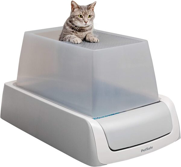 PetSafe ScoopFree Self Cleaning Cat Litter Box Systems, iOS/Android App with Health Counter - Automatic Cat Litter Box, Crystal Cat Litter
