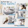 rabbitgoo Cat Tree Cat Tower 61" for Indoor Cats, Multi-Level Cat Condo with Hammock & Scratching Posts for Kittens