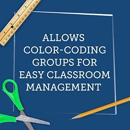 Really Good Stuff Rainbow Name Labels Durable Book and Binder Holders (Set of 12)