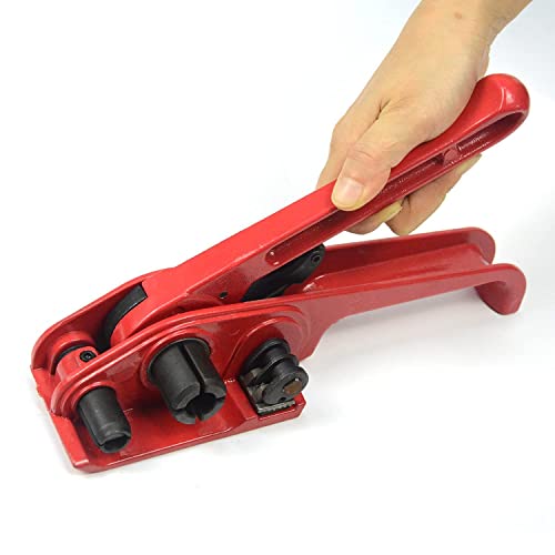 uyoyous Packaging Strapping Banding Kit 1/2" x 3937' Heavy Duty PET/PP Poly Pallet Strapping Kit Steel Manual Banding Tool Set Includes Tensioner Tool, Sealer Tool, Coils