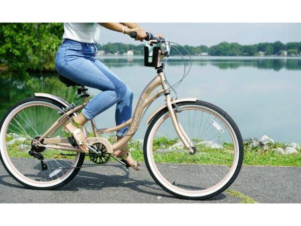 401C0BA4-98D6-8DEB-D5FF-6A48F1A3E638 Kent 26 in. Bayside Women's Cruiser Bike, Rose Gold - MadeInUSA
