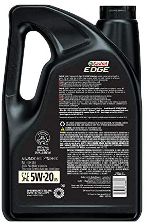 Castrol 60014 Edge 5W-20 Advanced Full Synthetic Motor Oil, 6 Gallon Enviro-Pack