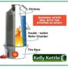 Kelly Kettle Ultimate Scout Kit 41 oz. Stainless Steel Camp Kettle, Lightweight Camping Kettle with Whistle, Camp Stove for Fishing, Hunting, Hiking, Survival Gear