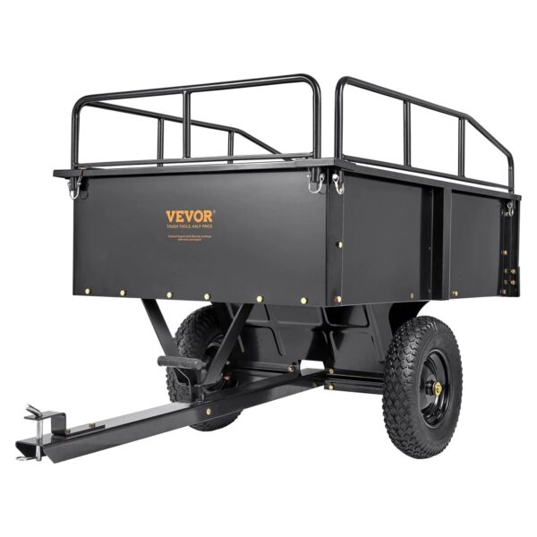 455D2FED-BA45-B3BC-9F5F-CCF0868E079A VEVOR Heavy Duty ATV Trailer Steel Dump Cart, 750-Pound 15 Cubic Feet, Garden Utility Trailer with Removable Sides for Riding L - MadeInUSA