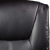 Executive Home Office Desk Chair with Padded Armrests- Black/Silver