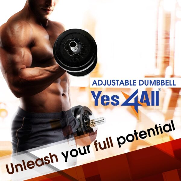 Yes4All Adjustable Dumbbells 40to 200 lbs with Connector Options for strength training
